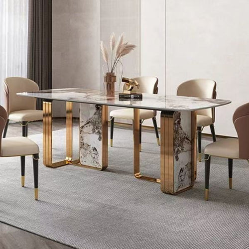 CC Sintered Stone Dining Table with stainless steel - Dining Table Sydney