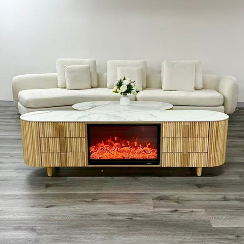 Wooden Oak/ Walnut/ Black colour Heater or Decorative Fireplace TV Unit 1.8,  2m, 2.2m & 2.4m