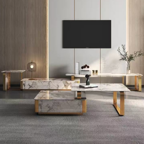 CC Style Entertainment Set - Pandora Sintered Stone TV Unit /  Coffee Table