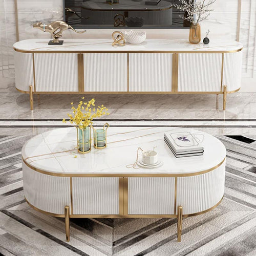 Modern Luxury Sintered Stop Top TV Unit/ Coffee Table/ Buffet white buffet