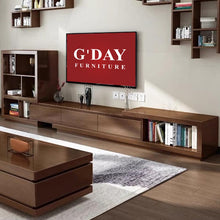 Modern Solid Wood Brown Extendable TV Unit Or Coffee Table TV Unit