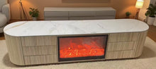 Solid Wood Oak/ Walnut/ Black colour Heater or Decorative Fireplace TV Unit 2m, 2.2m & 2.4m