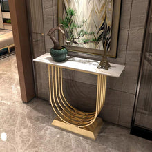 5 U Style  Console Table with Marble / Sintered Stone Top