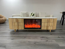 Wooden Oak/ Walnut/ Black colour Heater or Decorative Fireplace TV Unit 1.8,  2m, 2.2m & 2.4m