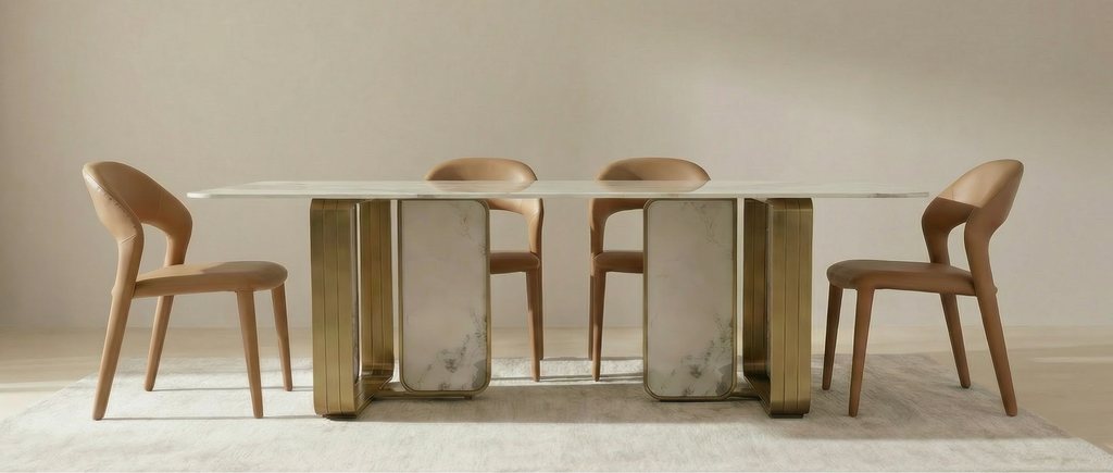 CC Sintered Stone Dining Table with stainless steel, 1.6, 1.8m, 2m, 2,2m & 2.4m
