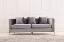 Grey Velvet with gold Lounge Set L1023