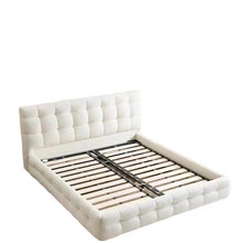 Marshmallow Premium White Boucle Fabric Bed