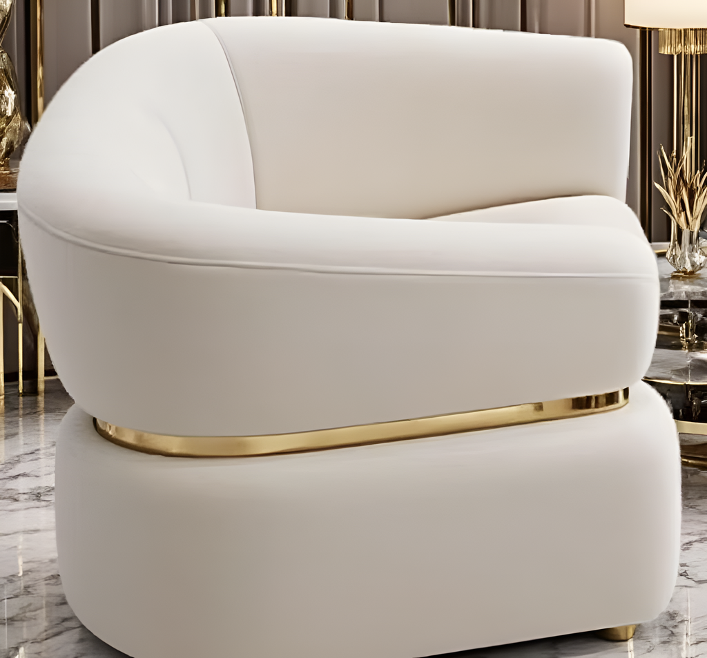 Creamy white Fabric Lounge Set L2035