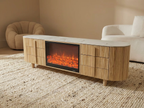 Wooden Oak/ Walnut/ Black colour Decorative Fireplace TV Unit 1.8,  2m, 2.2m & 2.4m