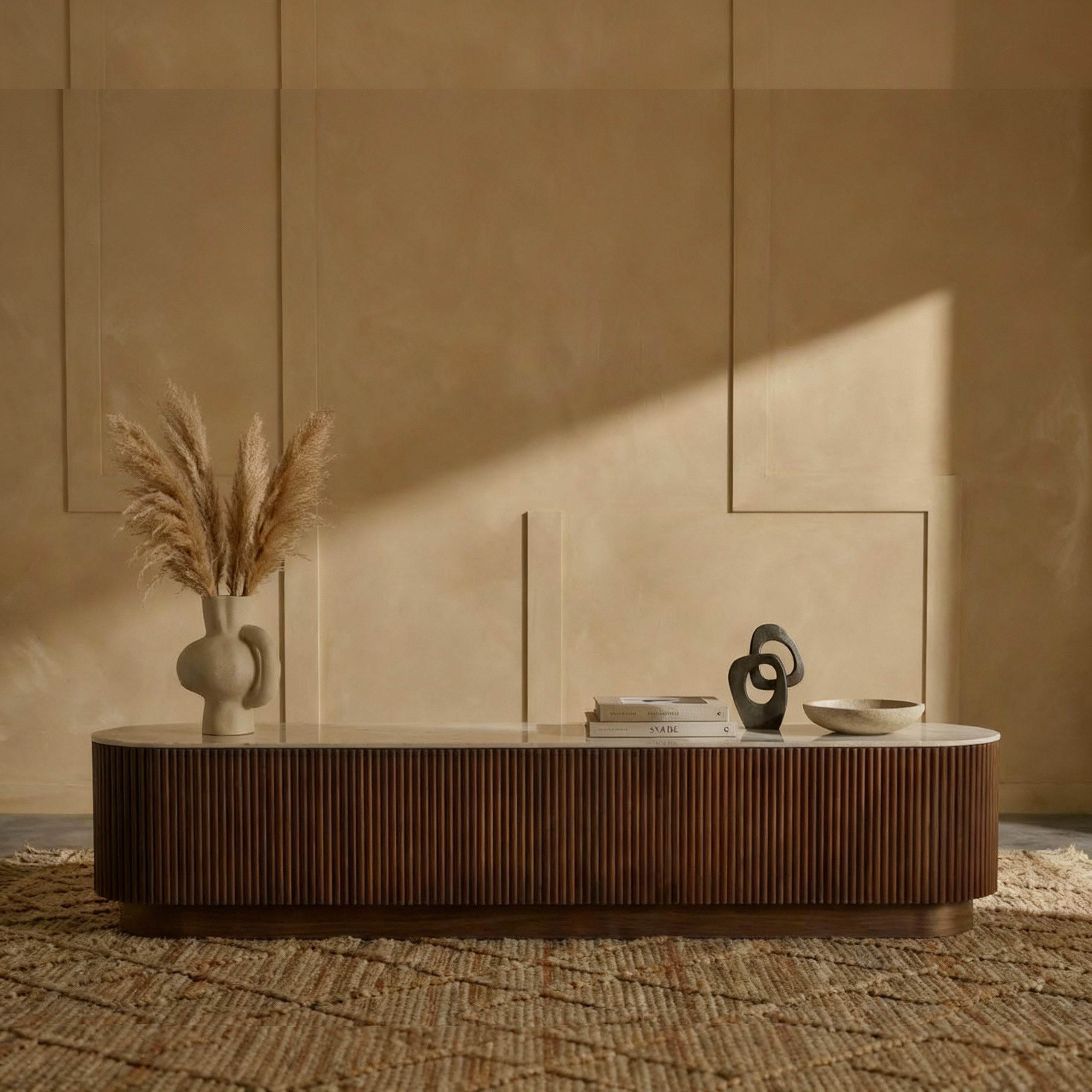 Custom Made Wooden Oak/ Walnut/ Black colour TV Unit 1.8,  2m, 2.2m & 2.4m