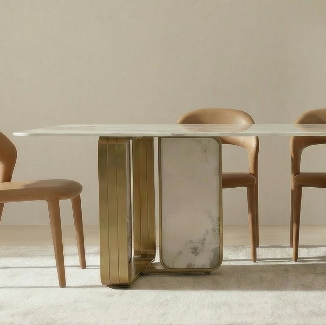 CC Sintered Stone Dining Table with stainless steel, 1.6, 1.8m, 2m, 2,2m & 2.4m