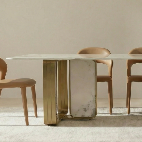 CC Sintered Stone Dining Table with stainless steel, 1.6, 1.8m, 2m, 2,2m & 2.4m