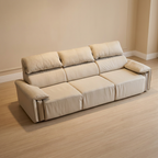 Electric sliding seat Sofa Bed 3 Seater /  3.5 Seater Beige white colour