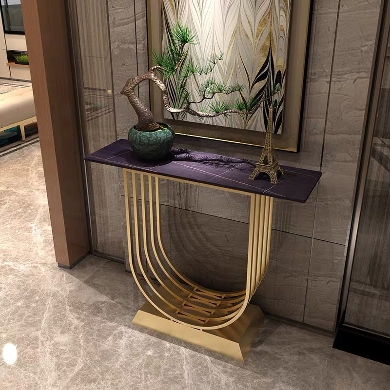 5 U Style Console/ Hallway Table with Marble / Sintered Stone Top