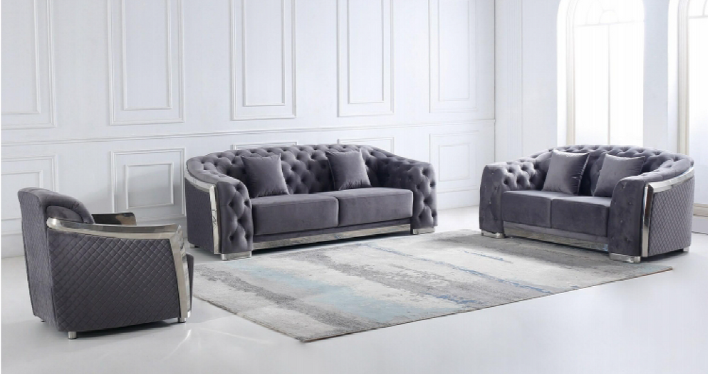 Luxury velvet lounge set 3+2+1 seater