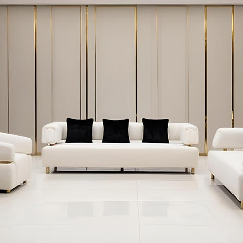 Creamy white Fabric Lounge Set L2035