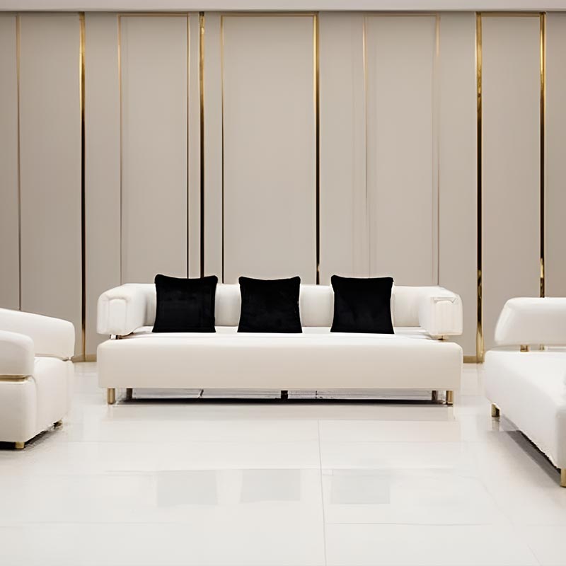 Creamy white Fabric Lounge Set L2035