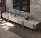 Modern Basket Style Sintered Stone TV Unit & Nesting Coffee Table