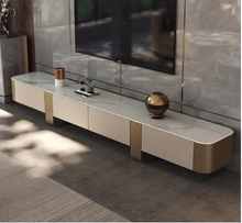 Modern Basket Style Sintered Stone TV Unit & Unique Coffee Table