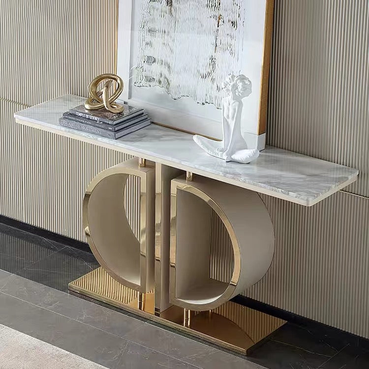 Double D Luxury Console/ Hallway Table with Marble / Sintered Stone 1.5m Console
