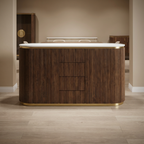 Aurelia Walnut & Gold Buffet Table/ Dresser
