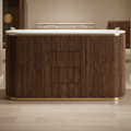 Aurelia Walnut & Gold Buffet Table/ Dresser