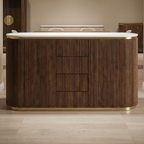 Aurelia Walnut & Gold Buffet Table/ Dresser