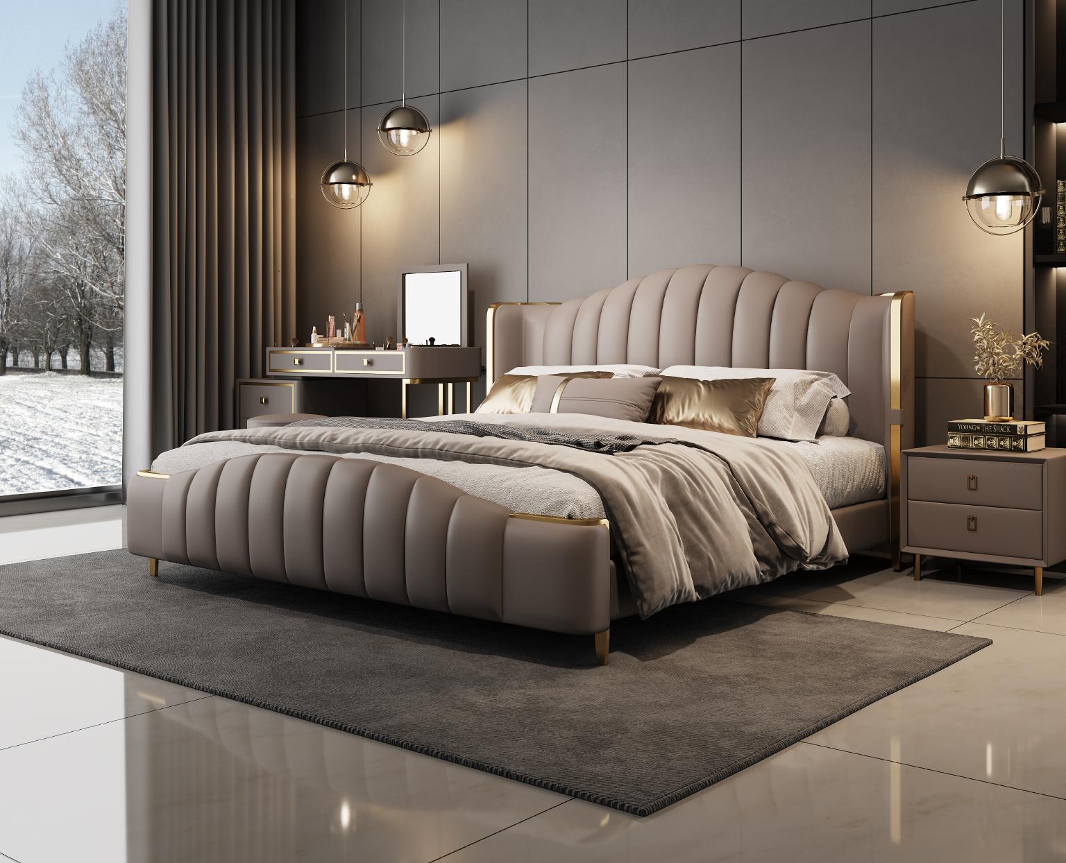 Luxury Stylish Leather Bed Frame in Sydney - Model #2226