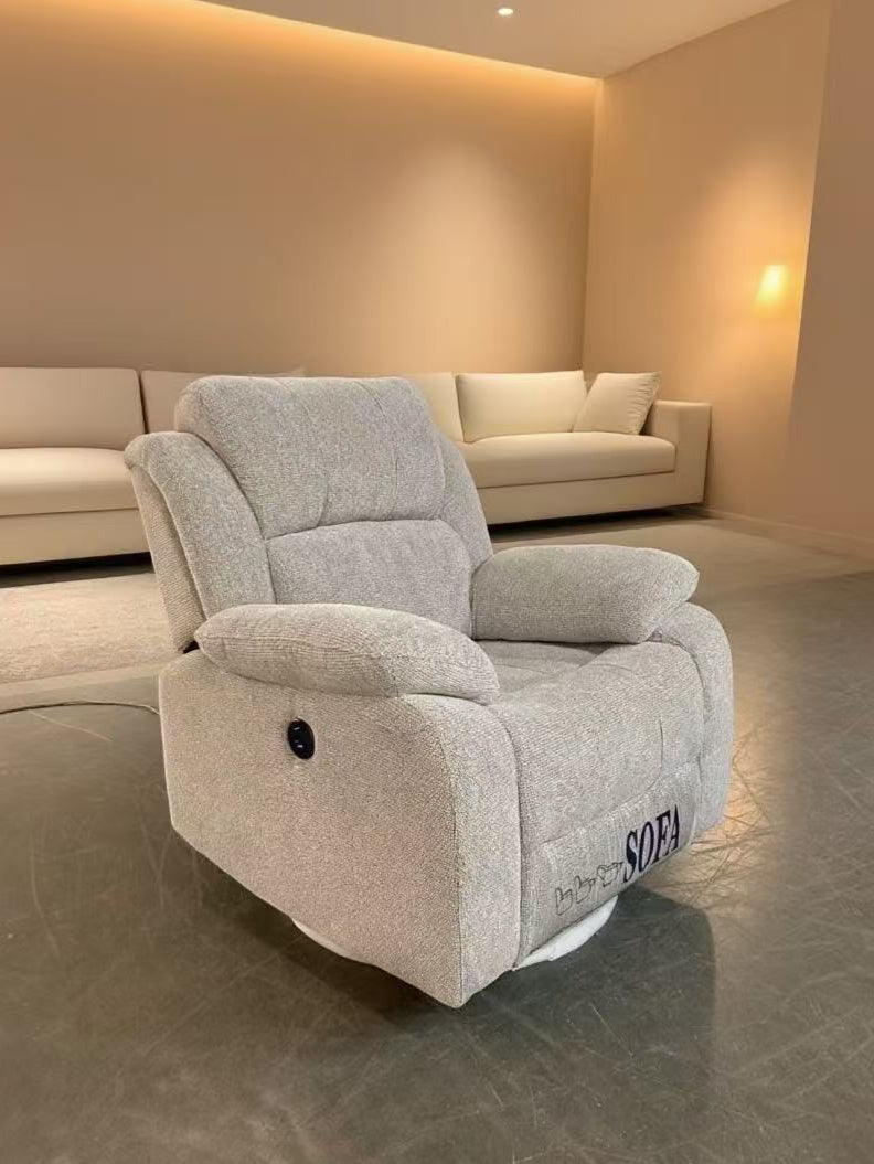 Grey Fabric Single Seater Recliner