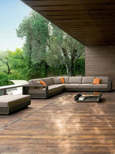 Outdoor Patio Rattan L shape lounge with coffee table