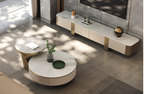 Modern Basket Style Sintered Stone TV Unit & Nesting Coffee Table