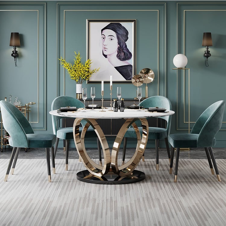 New Round Dining Table 3 Ring Base with Various Top & Sizes choices