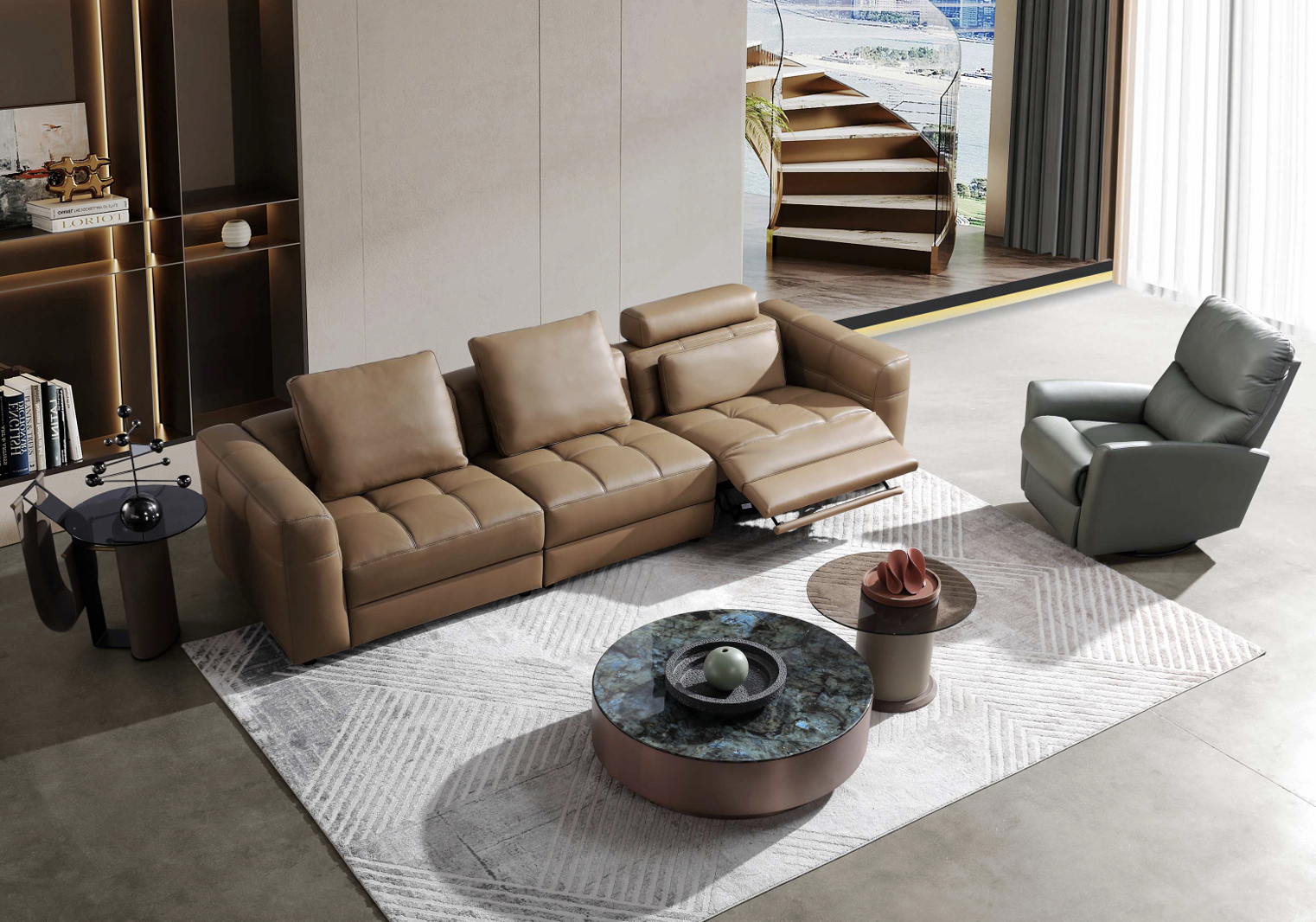 Brazer 3 Seater Leather Recliner