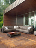 Outdoor Patio Rattan L shape lounge with coffee table L shape lounge Set