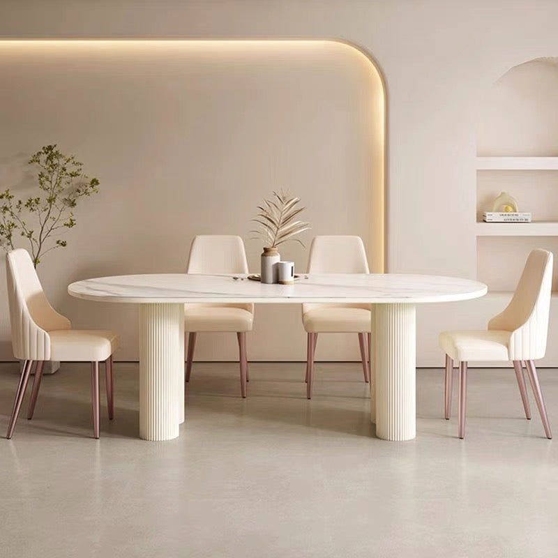 Creamy Style white Dining Table - Sintered Stone - Dining Table Sydney