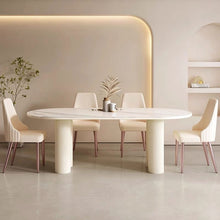 Creamy Style white Dining Table - Sintered Stone