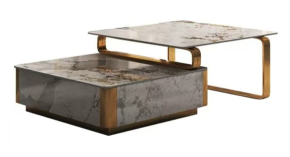 CC Style Entertainment Set - Pandora Sintered Stone TV Unit /  Coffee Table