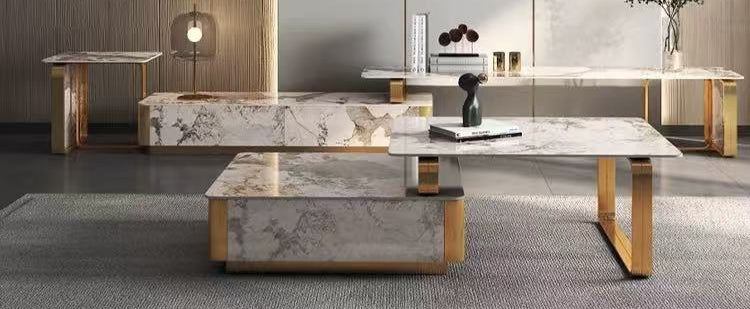 CC Style Entertainment Set - Pandora Sintered Stone TV Unit /  Coffee Table