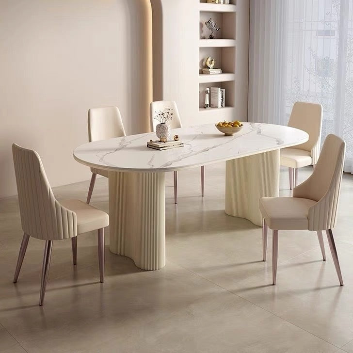 Creamy Style white Dining Table - Sintered Stone - Dining Table Sydney