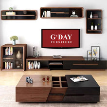 Walnut Black Extendable TV Unit or Multi Space Coffee Table