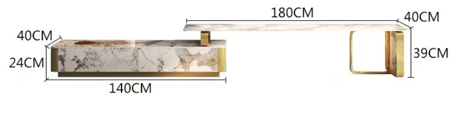 CC Style Entertainment Set - Pandora Sintered Stone TV Unit /  Coffee Table