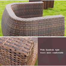 Outdoor Patio Rattan Lounge & Table Set