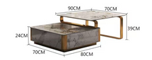 CC Style Entertainment Set - Pandora Sintered Stone TV Unit /  Coffee Table