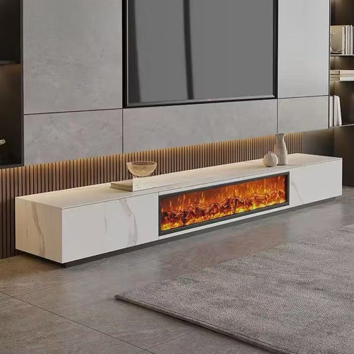 Heather or Decorative Fireplace TV Unit with Sintered Stone  2m, 2.2m & 2.4m