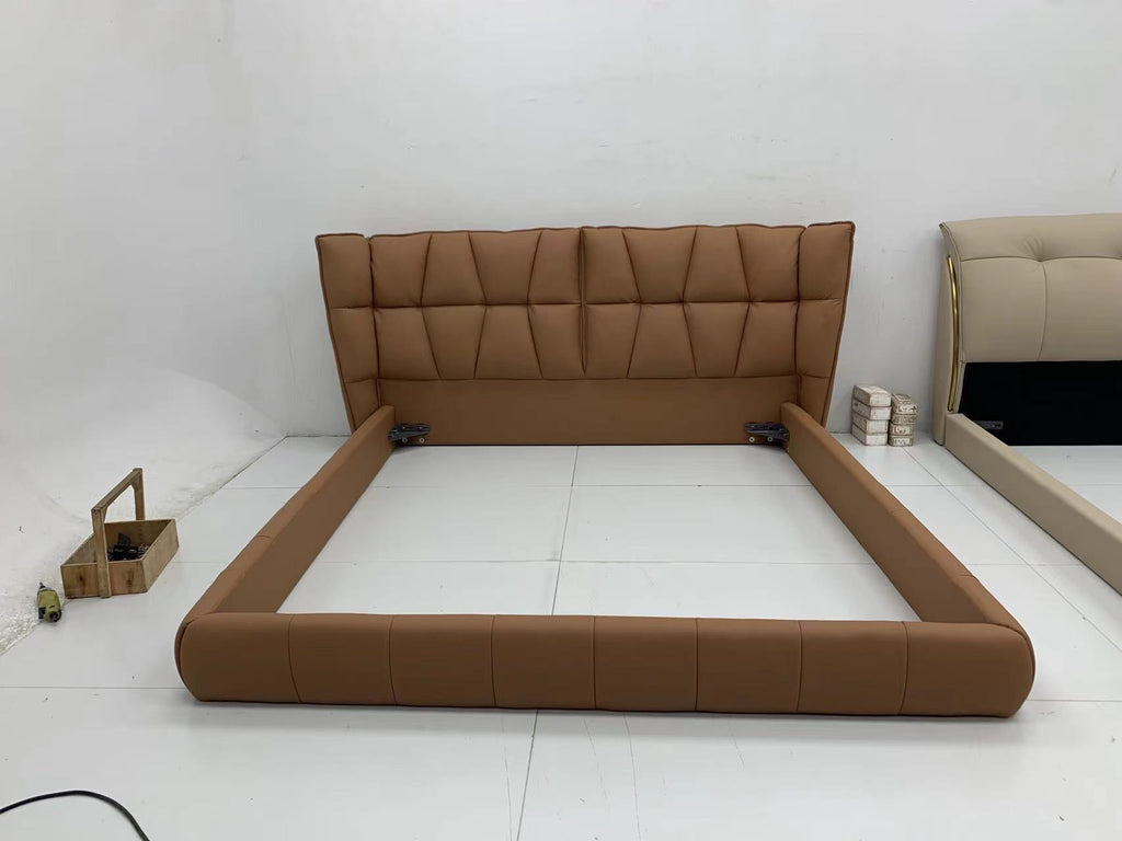 Modern Stylish Leather Bed Frame King Size - Bed-004