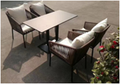 Outdoor Patio Rattan 1 Coffee table with 4 Chairs 4 Chairs + 1 coffee table