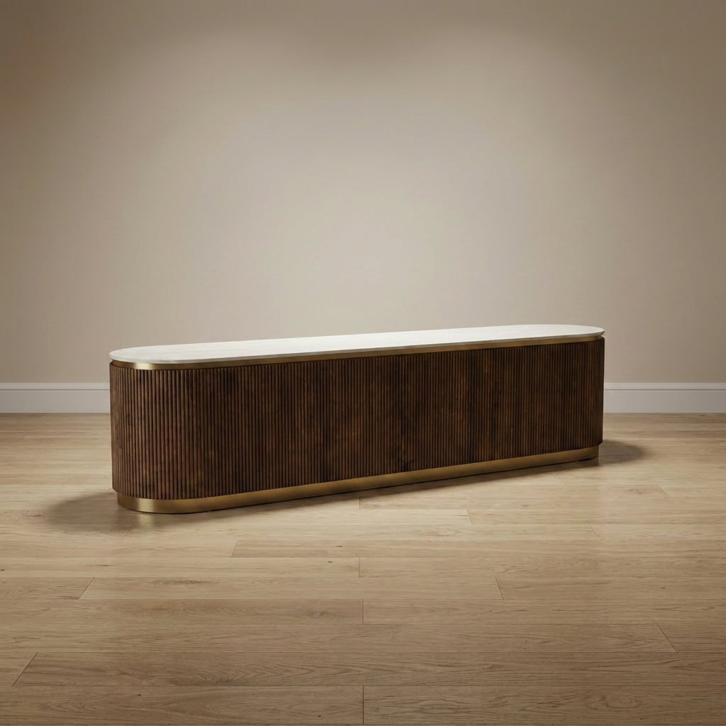 Aurelia Walnut & GoldTV Unit  2m