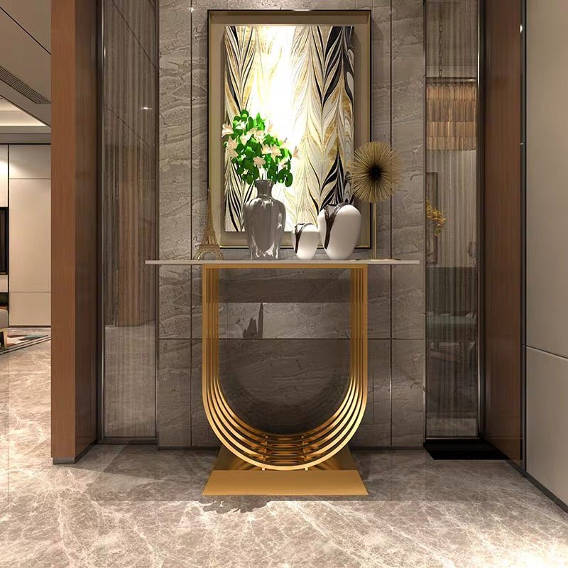 5 U Style Console/ Hallway Table with Marble / Sintered Stone Top