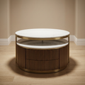 Aurelia Walnut & Gold Coffee Table