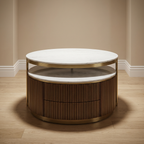 Aurelia Walnut & Gold Coffee Table